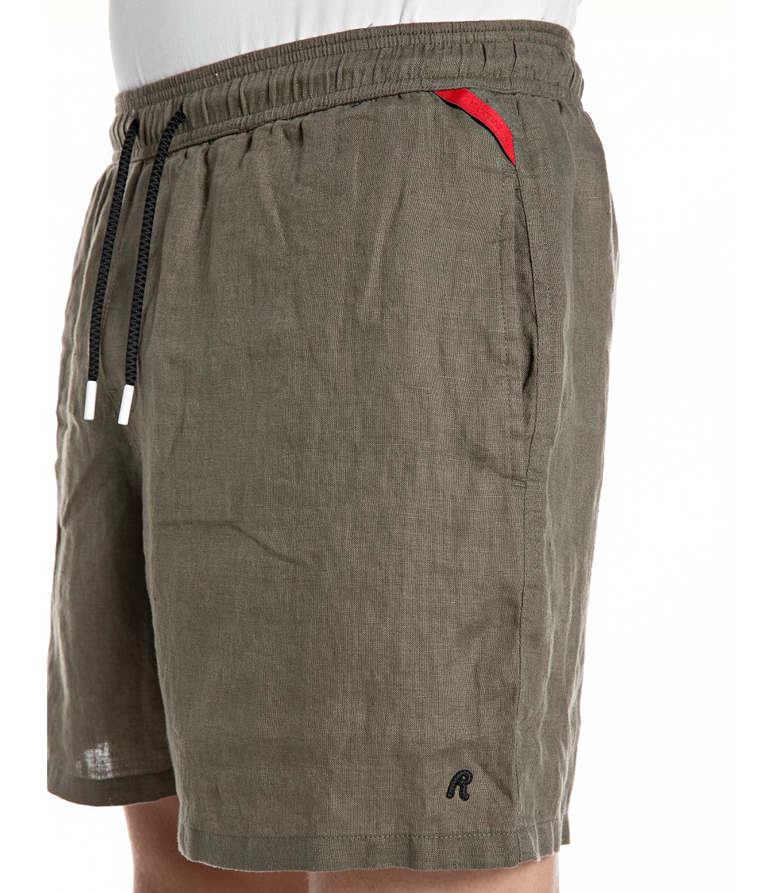 ピュアリネンリゾートショーツ 詳細画像 カーキ 4